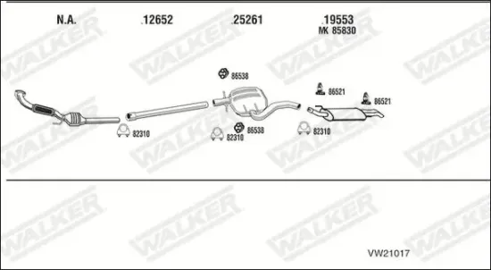 Endschalldämpfer WALKER 71394 Bild Endschalldämpfer WALKER 71394