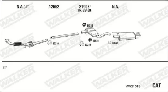 Endschalldämpfer WALKER 71396 Bild Endschalldämpfer WALKER 71396