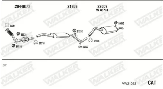 Endschalldämpfer WALKER 71396 Bild Endschalldämpfer WALKER 71396