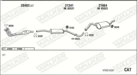 Endschalldämpfer WALKER 71396 Bild Endschalldämpfer WALKER 71396
