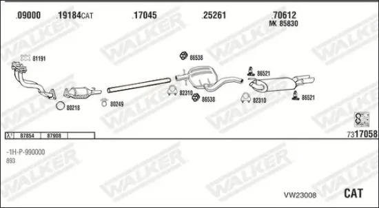 Endschalldämpfer WALKER 71399 Bild Endschalldämpfer WALKER 71399