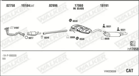 Endschalldämpfer WALKER 71399 Bild Endschalldämpfer WALKER 71399