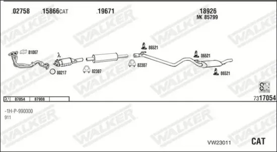 Endschalldämpfer WALKER 71401 Bild Endschalldämpfer WALKER 71401