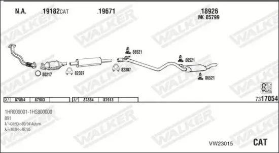 Endschalldämpfer WALKER 71401 Bild Endschalldämpfer WALKER 71401