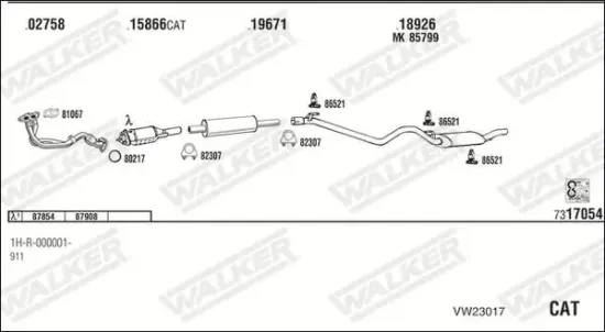 Endschalldämpfer WALKER 71401 Bild Endschalldämpfer WALKER 71401