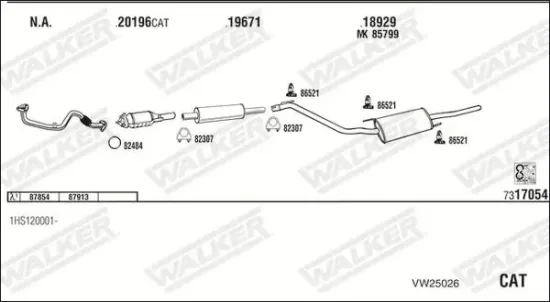 Endschalldämpfer WALKER 71407 Bild Endschalldämpfer WALKER 71407