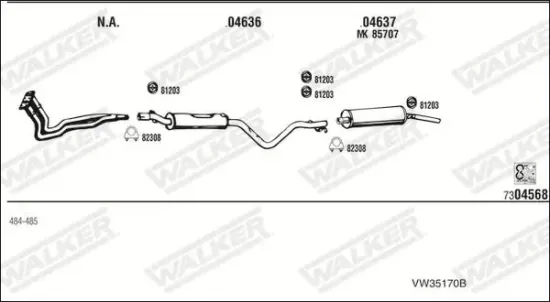 Endschalldämpfer WALKER 71394 Bild Endschalldämpfer WALKER 71394