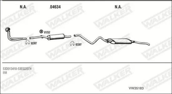 Endschalldämpfer WALKER 71394 Bild Endschalldämpfer WALKER 71394
