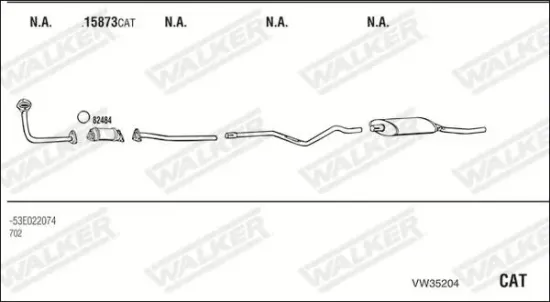 Endschalldämpfer WALKER 71396 Bild Endschalldämpfer WALKER 71396