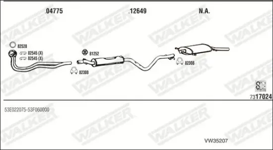 Endschalldämpfer WALKER 71396 Bild Endschalldämpfer WALKER 71396