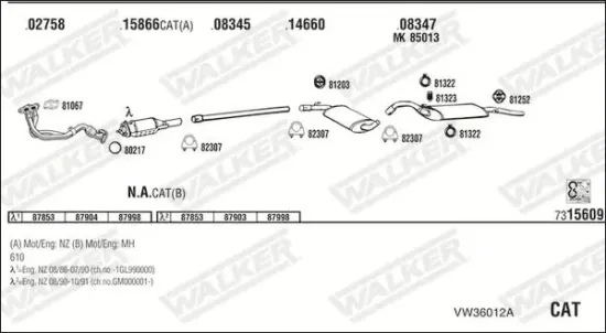 Endschalldämpfer WALKER 71399 Bild Endschalldämpfer WALKER 71399