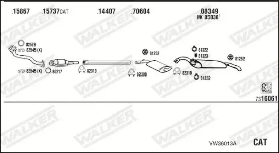 Endschalldämpfer WALKER 71399 Bild Endschalldämpfer WALKER 71399