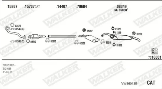 Endschalldämpfer WALKER 71399 Bild Endschalldämpfer WALKER 71399