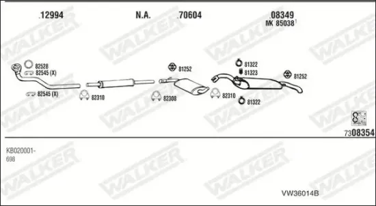 Endschalldämpfer WALKER 71399 Bild Endschalldämpfer WALKER 71399