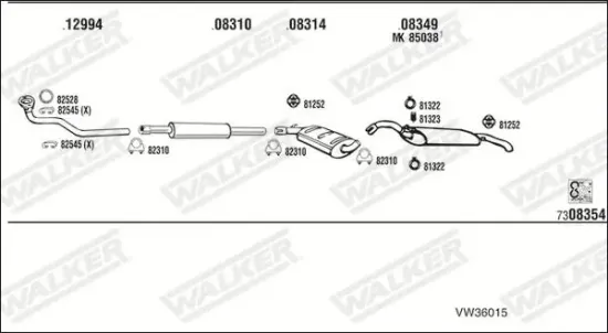 Endschalldämpfer WALKER 71399 Bild Endschalldämpfer WALKER 71399