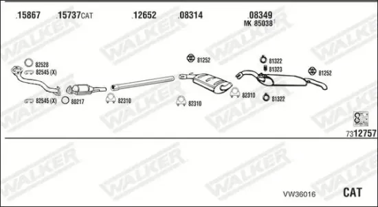 Endschalldämpfer WALKER 71401 Bild Endschalldämpfer WALKER 71401