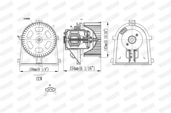 Innenraumgebläse WALKER WBL01405 Bild Innenraumgebläse WALKER WBL01405