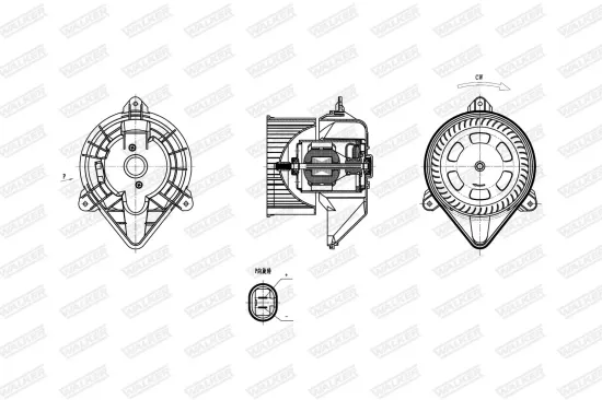 Innenraumgebläse WALKER WBL01406 Bild Innenraumgebläse WALKER WBL01406