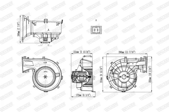 Innenraumgebläse WALKER WBL01407 Bild Innenraumgebläse WALKER WBL01407