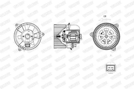Innenraumgebläse WALKER WBL01408 Bild Innenraumgebläse WALKER WBL01408