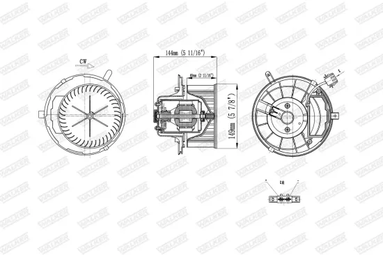 Innenraumgebläse WALKER WBL01410 Bild Innenraumgebläse WALKER WBL01410