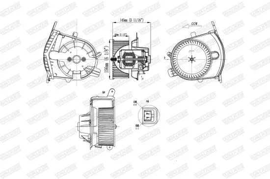 Innenraumgebläse WALKER WBL01413 Bild Innenraumgebläse WALKER WBL01413