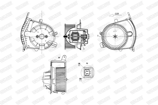 Innenraumgebläse WALKER WBL01413 Bild Innenraumgebläse WALKER WBL01413