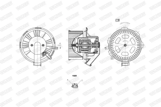 Innenraumgebläse WALKER WBL01417 Bild Innenraumgebläse WALKER WBL01417