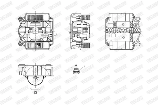 Dichtung, Abgasrohr hinten Mitte vorne WALKER 80024 Bild Dichtung, Abgasrohr hinten Mitte vorne WALKER 80024