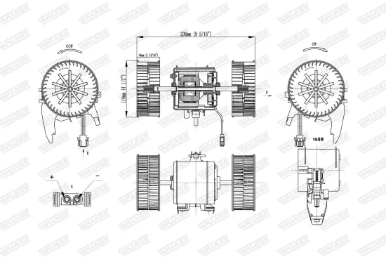 Innenraumgebläse WALKER WBL01423 Bild Innenraumgebläse WALKER WBL01423