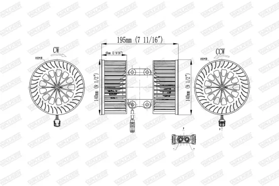 Innenraumgebläse WALKER WBL01429 Bild Innenraumgebläse WALKER WBL01429