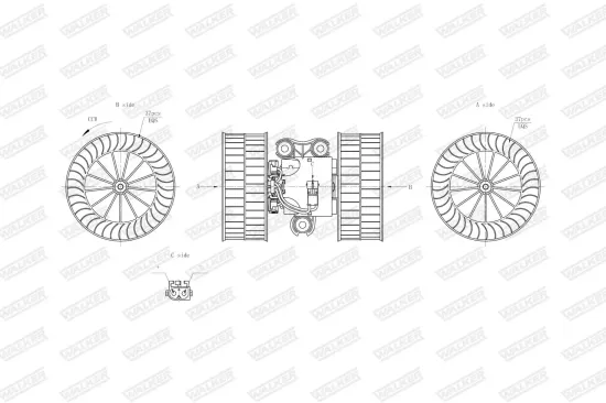 Innenraumgebläse WALKER WBL01430 Bild Innenraumgebläse WALKER WBL01430