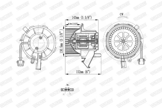 Innenraumgebläse WALKER WBL01431 Bild Innenraumgebläse WALKER WBL01431