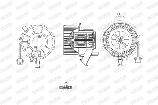 Innenraumgebläse WALKER WBL01431 Bild Innenraumgebläse WALKER WBL01431