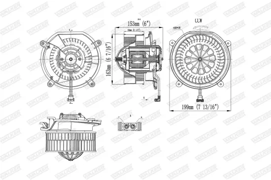 Innenraumgebläse WALKER WBL01432 Bild Innenraumgebläse WALKER WBL01432