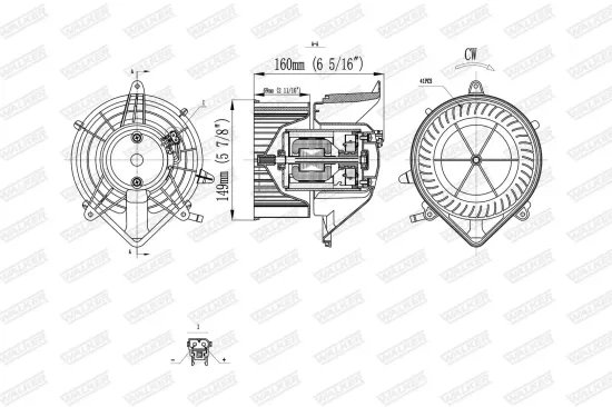 Innenraumgebläse WALKER WBL01433 Bild Innenraumgebläse WALKER WBL01433