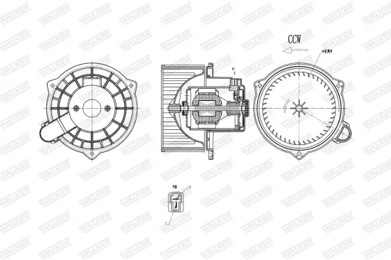 Innenraumgebläse WALKER WBL01434 Bild Innenraumgebläse WALKER WBL01434