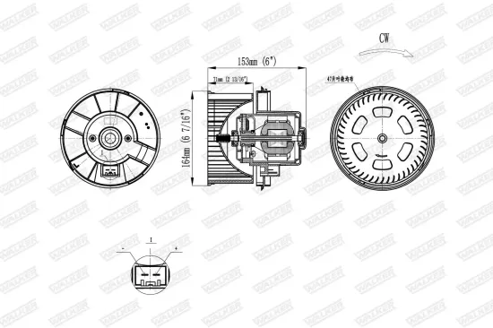 Innenraumgebläse WALKER WBL01436 Bild Innenraumgebläse WALKER WBL01436