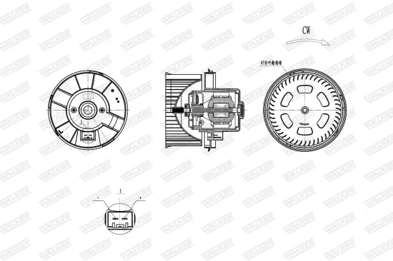 Innenraumgebläse WALKER WBL01436 Bild Innenraumgebläse WALKER WBL01436