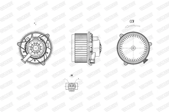 Innenraumgebläse WALKER WBL01437 Bild Innenraumgebläse WALKER WBL01437