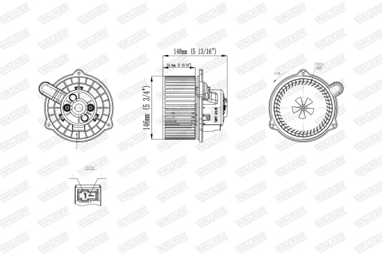 Innenraumgebläse WALKER WBL01441 Bild Innenraumgebläse WALKER WBL01441
