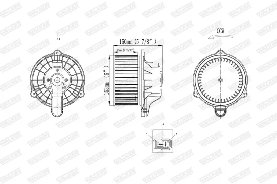 Innenraumgebläse WALKER WBL01445 Bild Innenraumgebläse WALKER WBL01445