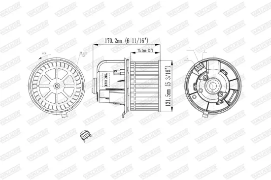Innenraumgebläse WALKER WBL01451 Bild Innenraumgebläse WALKER WBL01451