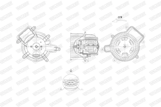 Innenraumgebläse WALKER WBL01452 Bild Innenraumgebläse WALKER WBL01452