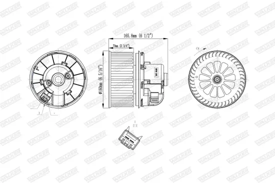 Innenraumgebläse WALKER WBL01454 Bild Innenraumgebläse WALKER WBL01454