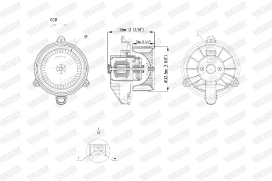 Innenraumgebläse WALKER WBL01457 Bild Innenraumgebläse WALKER WBL01457