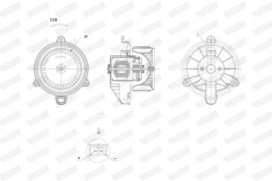 Innenraumgebläse WALKER WBL01457 Bild Innenraumgebläse WALKER WBL01457
