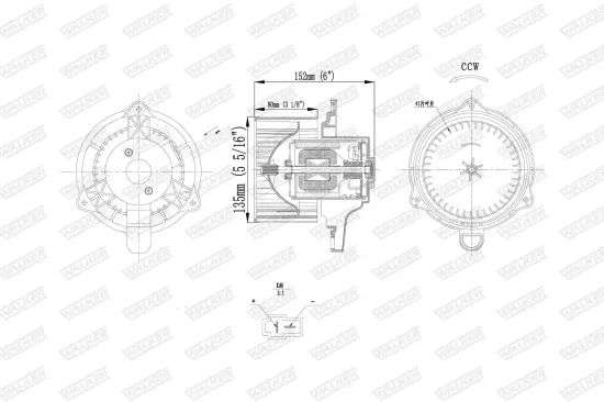 Innenraumgebläse WALKER WBL01464 Bild Innenraumgebläse WALKER WBL01464