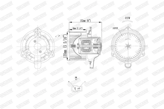 Innenraumgebläse WALKER WBL01464 Bild Innenraumgebläse WALKER WBL01464