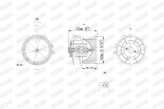 Innenraumgebläse WALKER WBL01467 Bild Innenraumgebläse WALKER WBL01467